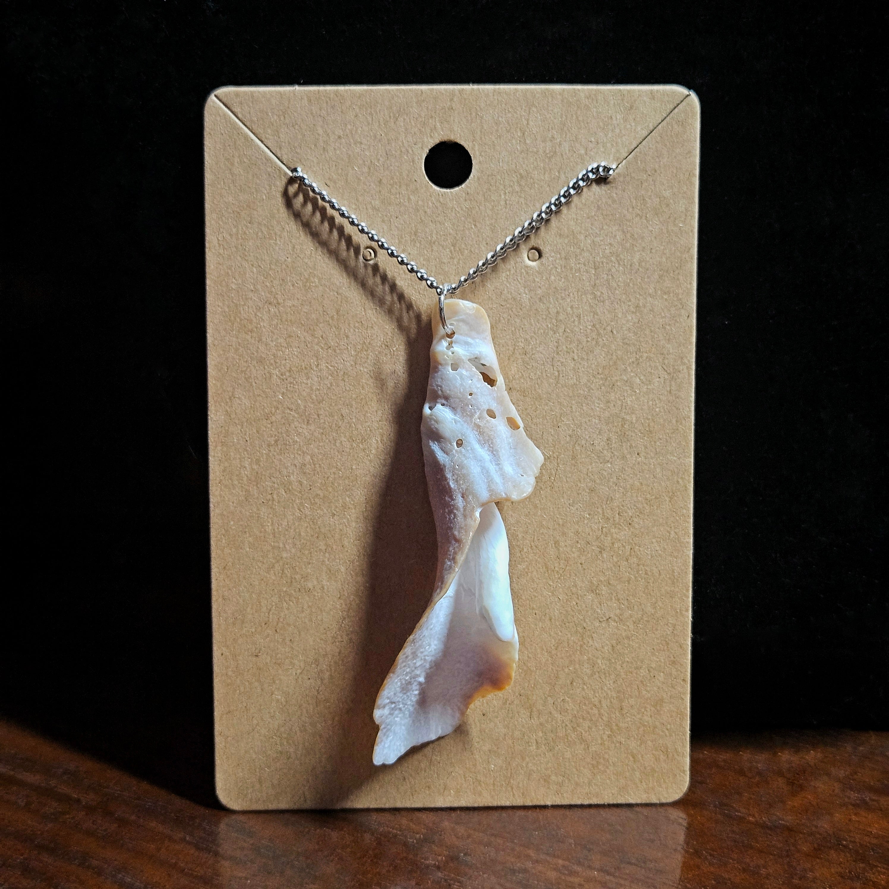 Sculptural seashell necklace – from queen conch or whelk